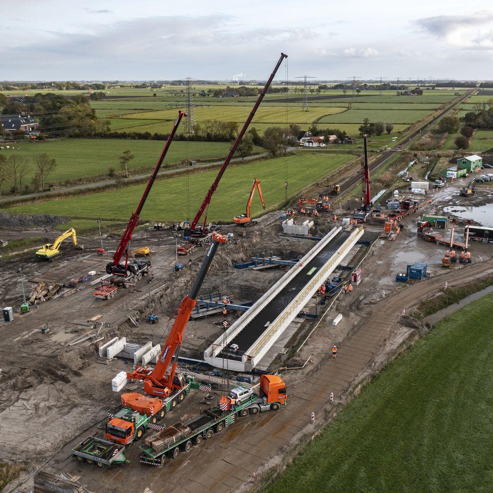 Luchtfoto bouwplaats