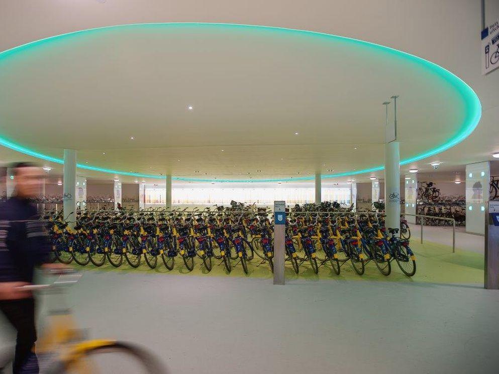 Interieur fietsparkeergarage