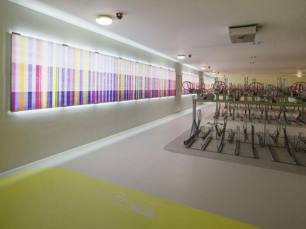 Interieur fietsparkeergarage
