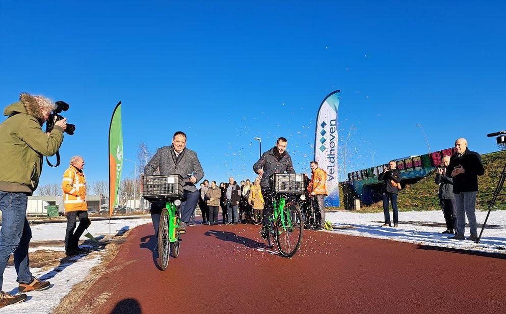  Nieuwe fietsverbinding tussen bedrijventerrein De Run en High Tech Campus geopend
