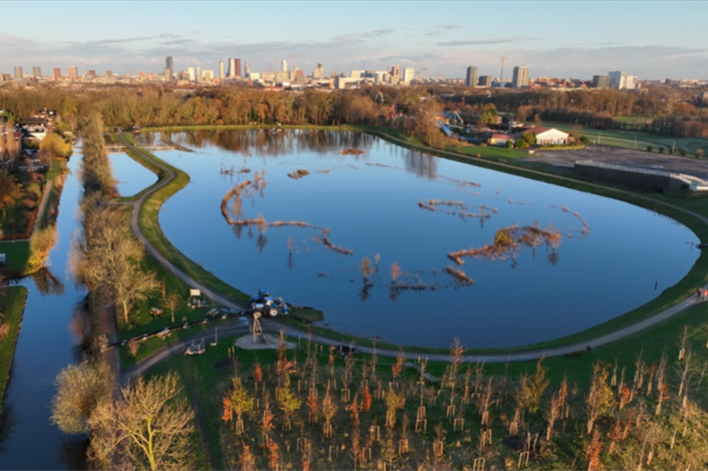 Succesvolle test waterberging Molenvlietpark met  60.000 m3 water