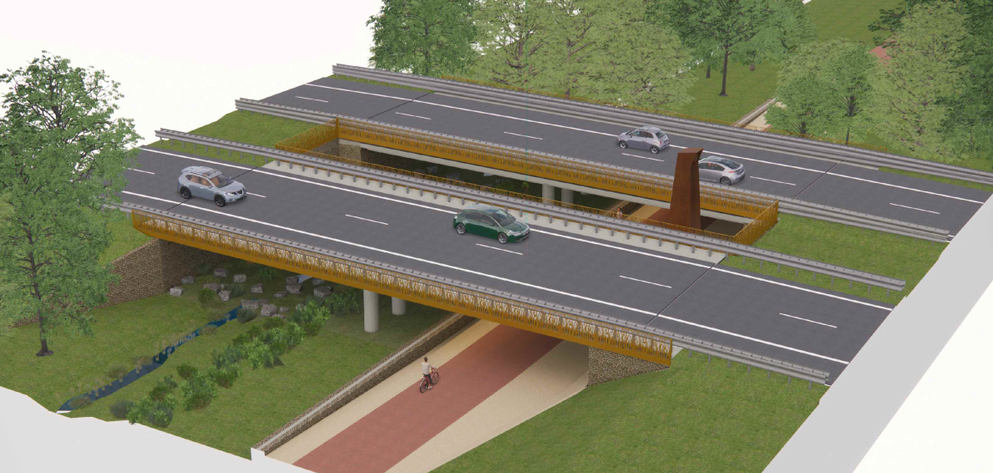 recroduct N261 ecoduct recreatie fietsers dieren veilig slim bouwen bouwteam BAM natuur impact