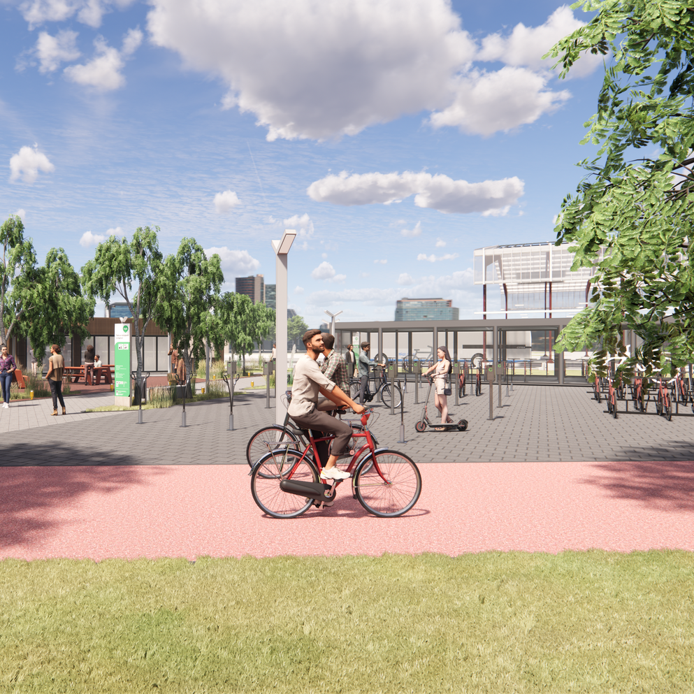 Realisatie Fietsservicepunt bij busstation Schiphol Noord