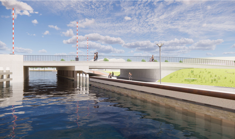 Ondertekening realisatiefase onderdoorgang Trekvlietbrug voor een veilige verbinding bouwteam duurzaam brug slim digitaal